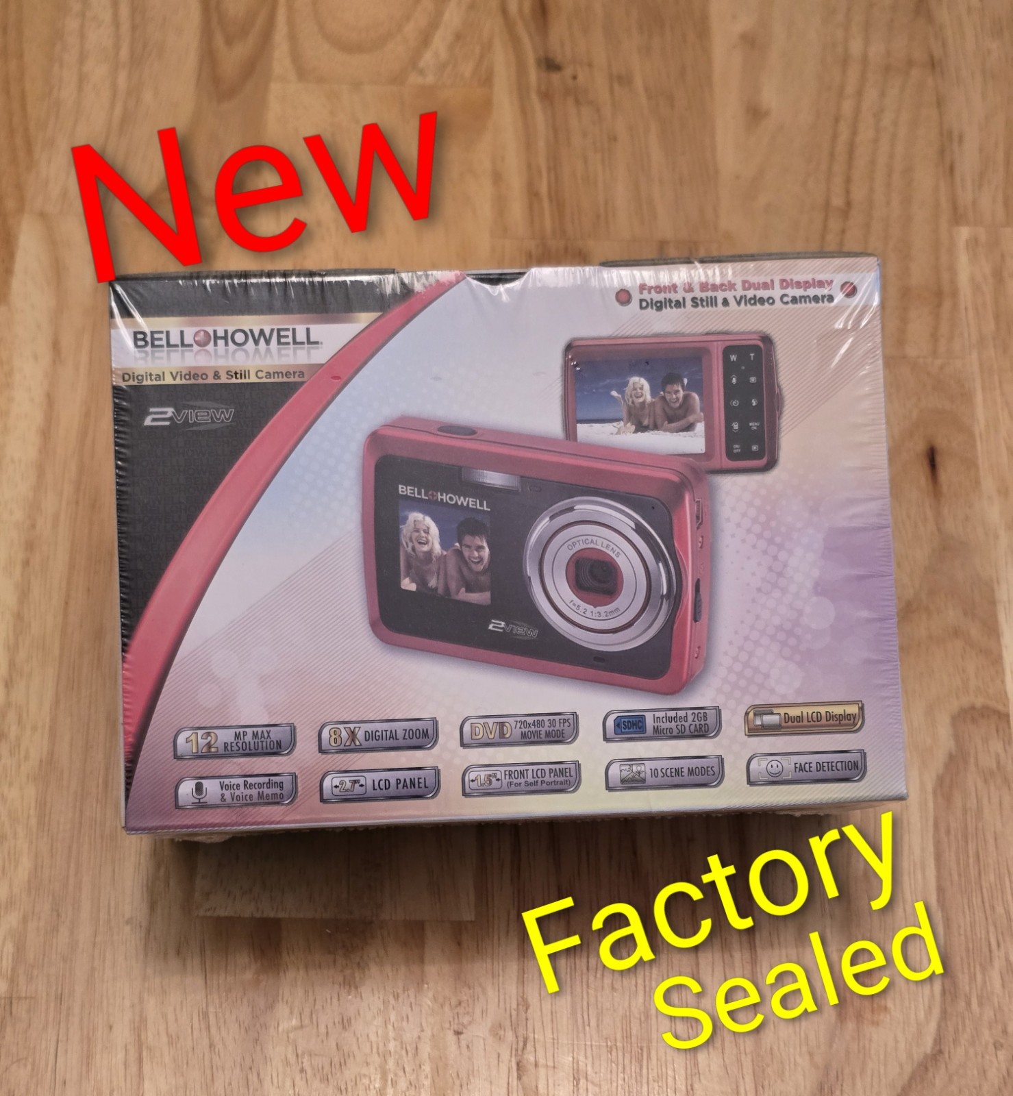 Bell & Howell 2V5-BK 2VIEW 12MP Dual LCD Digital Camera Blac