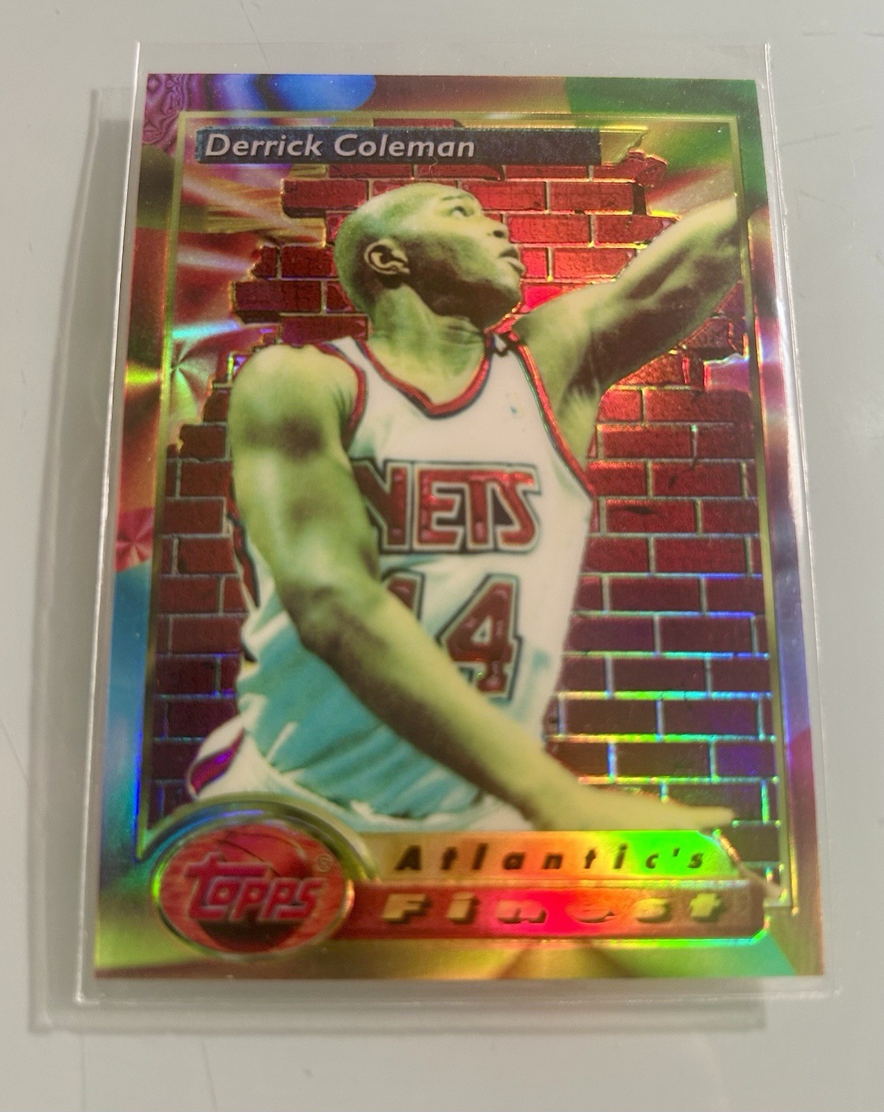 1993 Finest Refractor Derrick Coleman #98 - First Basketball Refractors (B)