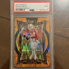 2024 Panini Select Concourse Drake Maye Rookie #27 Orange Shock /499 PSA 9 Pat