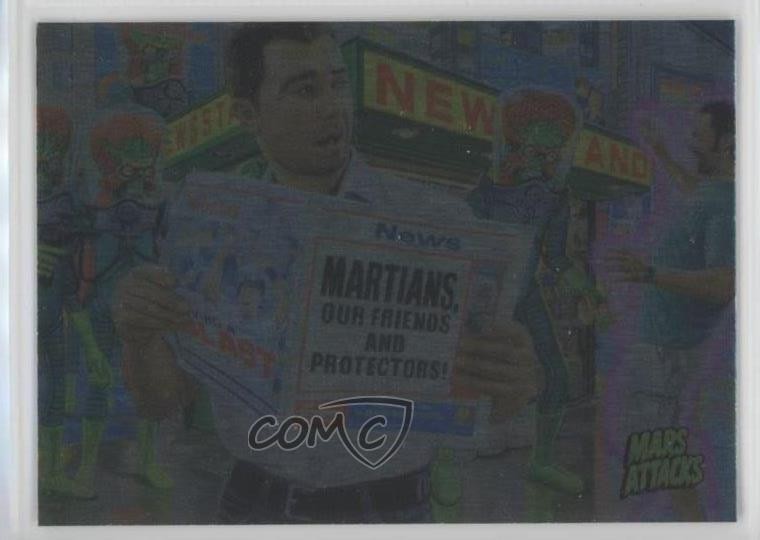 2015 Topps Mars Attacks: Occupation Green Foil 1/1 Hot Off The Press #16 1j8