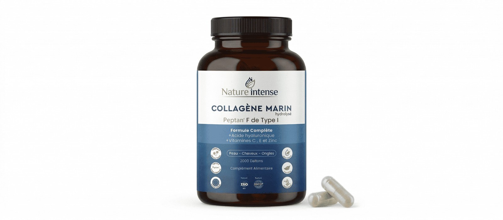 Collagene Marin Peptan® F Type I Haute Pureté 2000DA avec Acide Hyaluronique