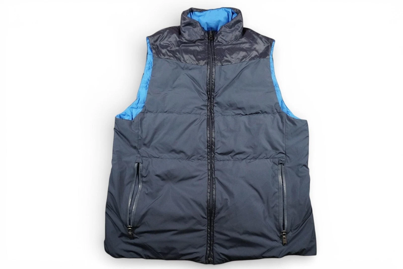 Lululemon Vest Mens Large Blue Reversible Puffer Full Zip Insulated Outdoor