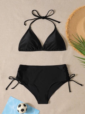 Women's Swimwear: Chic Black Bikini Set