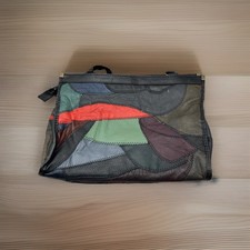 Vintage Late 90s Multi-Color Leather Patchwork Satchel Boho Hippie Artsy Bag