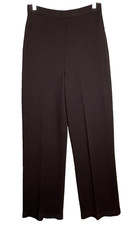St. John Collection by Mary Gray Santana Knit Wide Leg Pants 8 Chocolate Brown