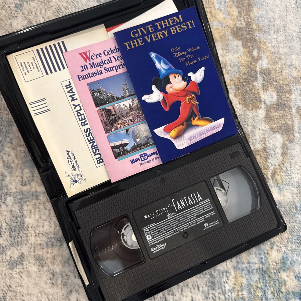 Rare FANTASIA Walt Disney VHS Original Masterpiece Collection #1132 Foto 3 de 3