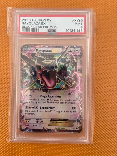 2015 Pokemon Shiny Rayquaza EX #XY69 XY Black Star Promo Holo Rare PSA 9 Mint