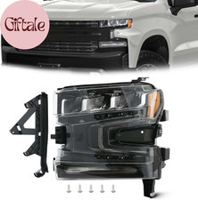 Headlight Assembly Compatible with 2019 2020 2021 Chevy Silverado 1500 Full LED