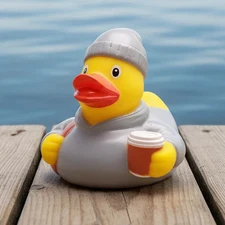Morning Coffee Male Rubber Duck