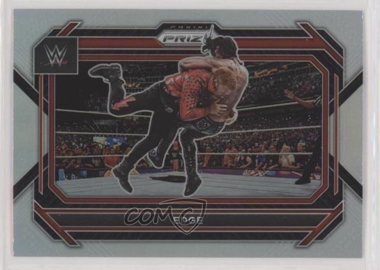 2023 Panini Prizm WWE Silver Prizm Edge #100 5ya