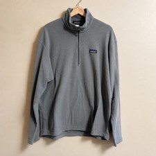 Patagonia Synchilla Mens Large Gray 1/4 Zip Fleece Pullover Sweater Jacket