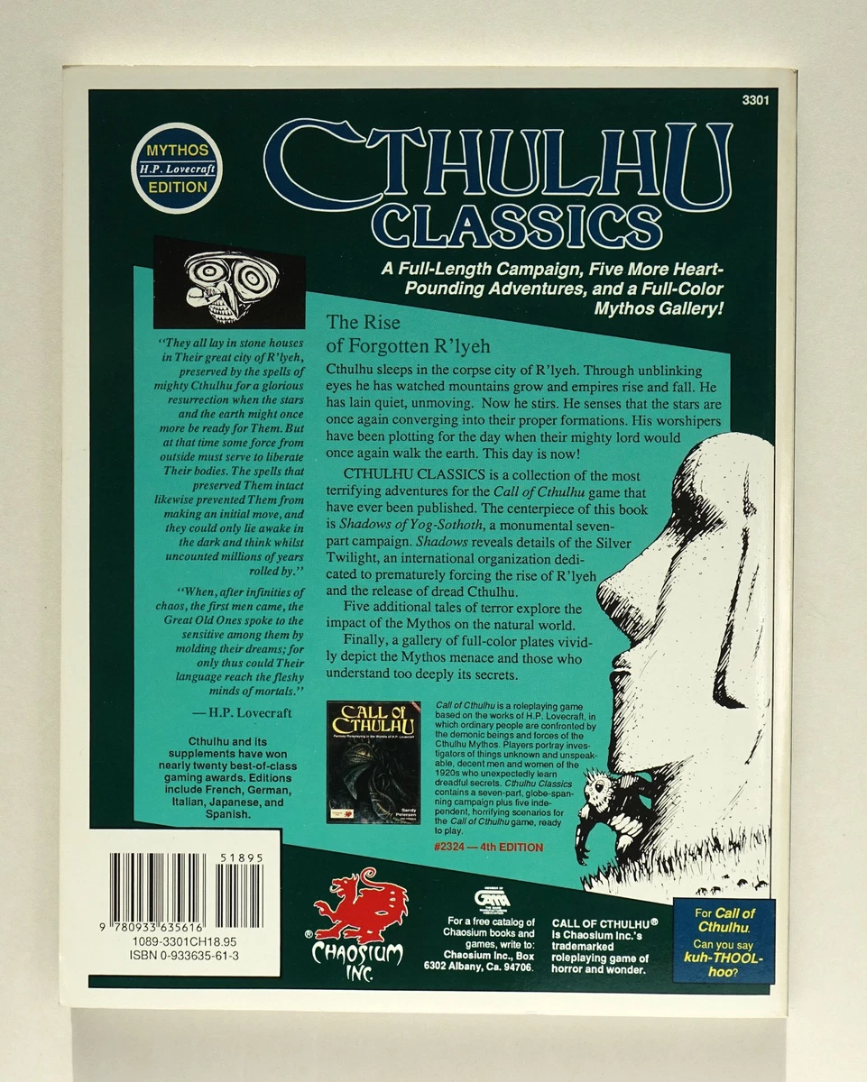 Call of Cthulhu (Chaosium) - Cthulhu Classics