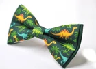 Green Dinosaur Bow tie Bowtie Fun Jurassic Dino for Men / Youth / Boy / Baby