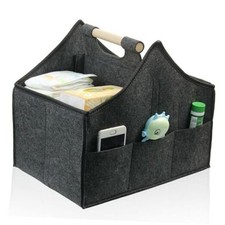 Baby Diaper Caddy Organizer,car felt caddy, baby product storage basket, black