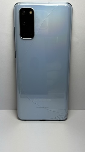 Samsung Galaxy S20 5G 128GB Blue Unlocked CRACKED Front & Back Working - Picture 2 of 3