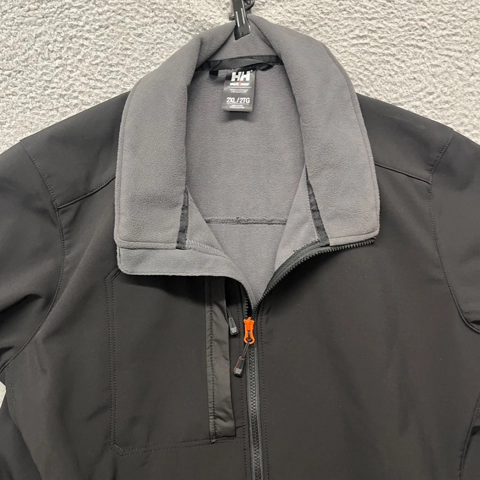 Helly Hansen Jacket Mens 2XL Black Kensington Softshell Full Zip Workwear *Logo* - Image 3 of 4