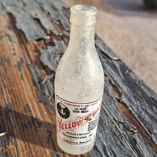 Yellowstone Kentucky Bourbon Whiskey Mini Bottle Empty Vintage Louisville