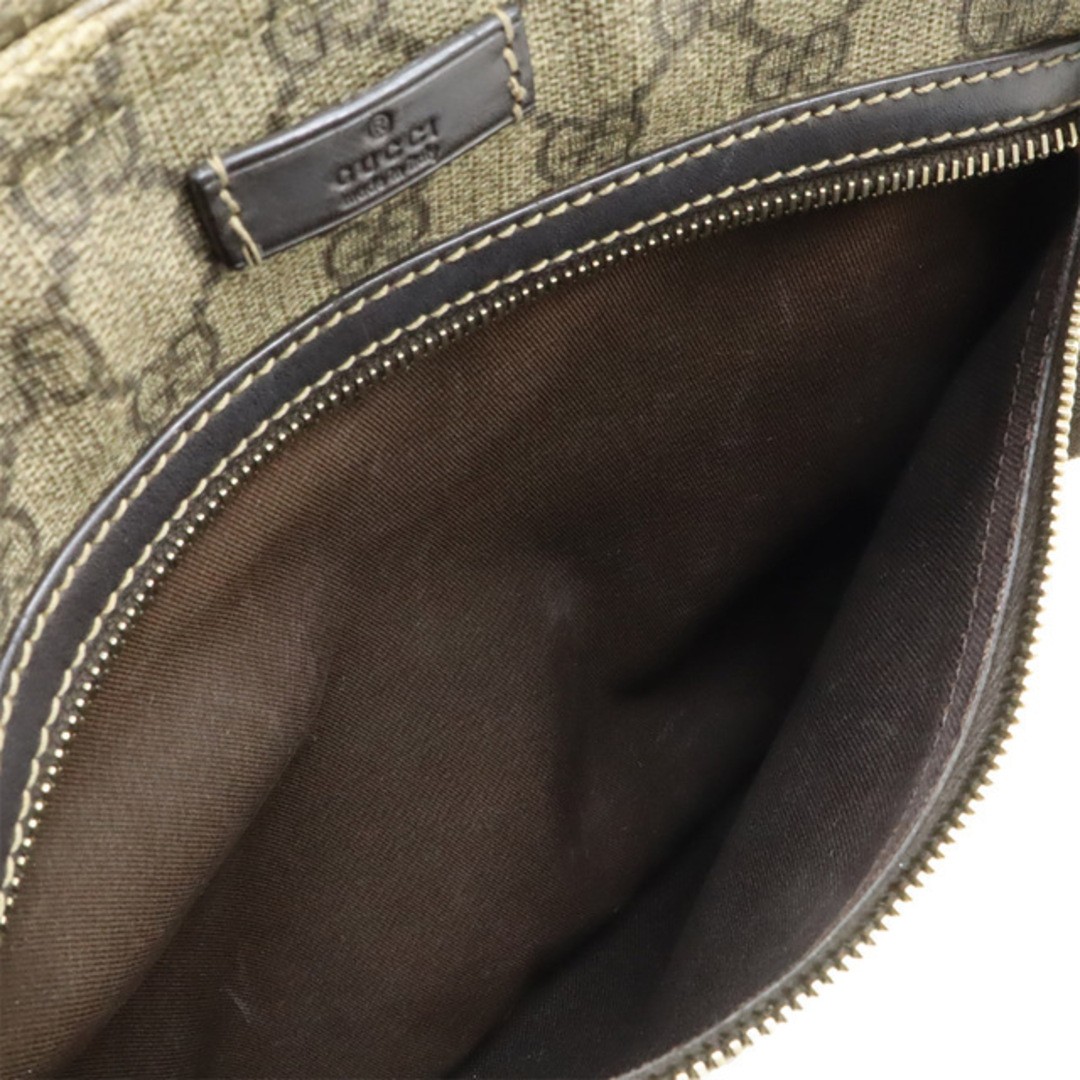 Gucci GG Supreme Shoulder Bag Crossbody Khaki Beige Used AB thumbnail 8