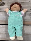 Vintage 1983 Coleco Cabbage Patch Kids Boy Doll Brown Hair Green Outfit