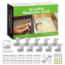 Cabinet Lock for Babies, Magnetic Child Safety Lock, Cupboard and Drawer Baby...