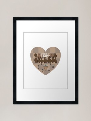 Coffein Queen Gerahmter Kunstdruck Gerahmtes Wandbild Poster Leinwanddruck Bild