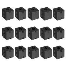 15 Pcs Ferrite Filter Ring Core Cable Clip ID 13mm Square Style, Black