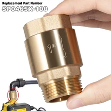 One Way Brass Check Valve, 1" NPT male in, 1" FNPT out, Prevent Backflow Water