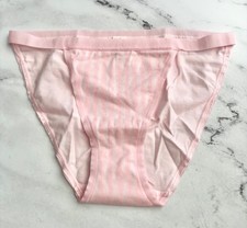 Victoria's Secret String Bikini Panty Pink Stripe Logo S M L XL