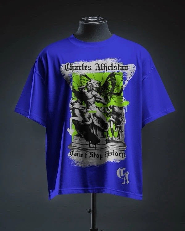 Charles Athelstan Blue Urban Street Wear Greek T’Shirts Tee’s sizes S to 3XL