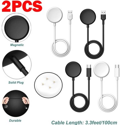 2PACK FOR Pixel Watch Wireless Watch Charger USB C Charging Cable Magnetic NEW