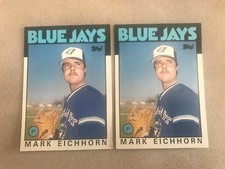 1986 Topps Traded Baseball #34T Mark Eichhorn Rookie Blue Jays NMMT Free Ship!