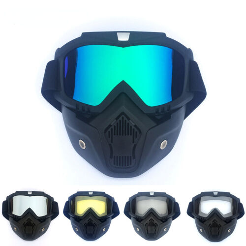 Motorcycle Mask Goggles Personality Retro Half Helmet Mask OffRoad Riding Skiing - Picture 1 of 29