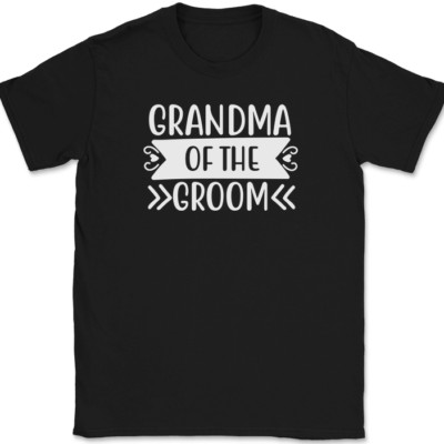 Grandma of the Groom T-Shirt Wedding Party Bride Event Group Tees
