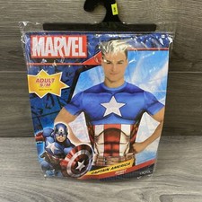 Marvel Captain America Men's Tee Shirt Costume Adult S-M Halloween Cosplay New