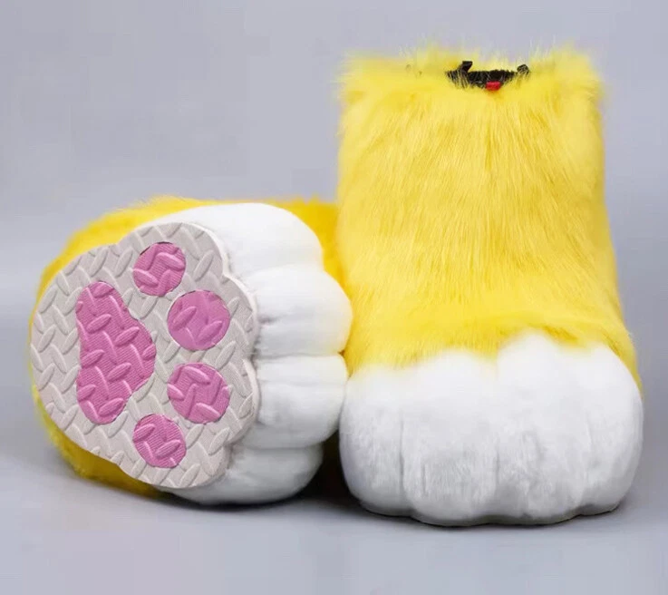 Shoes, Beast Clothing, Fur Suit, Feet, Furui Fur Feet Shoes - Image 3 of 3