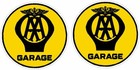 AA RETRO x2 Classic STICKERS Gas Petrol Pump Petrolania Retro