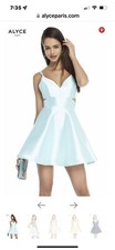 Alyce Paris 3879 CutoutWaist Short Homecoming Special Occasion Dress Blue-Size 8