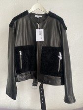 Iro Leather Jacket Black Size Uk 10 Bnwt