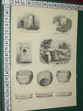 1845 Imprimé ~ Mur Romain Ancien Verulam Duntocher Pont Bronze Patera Timbre