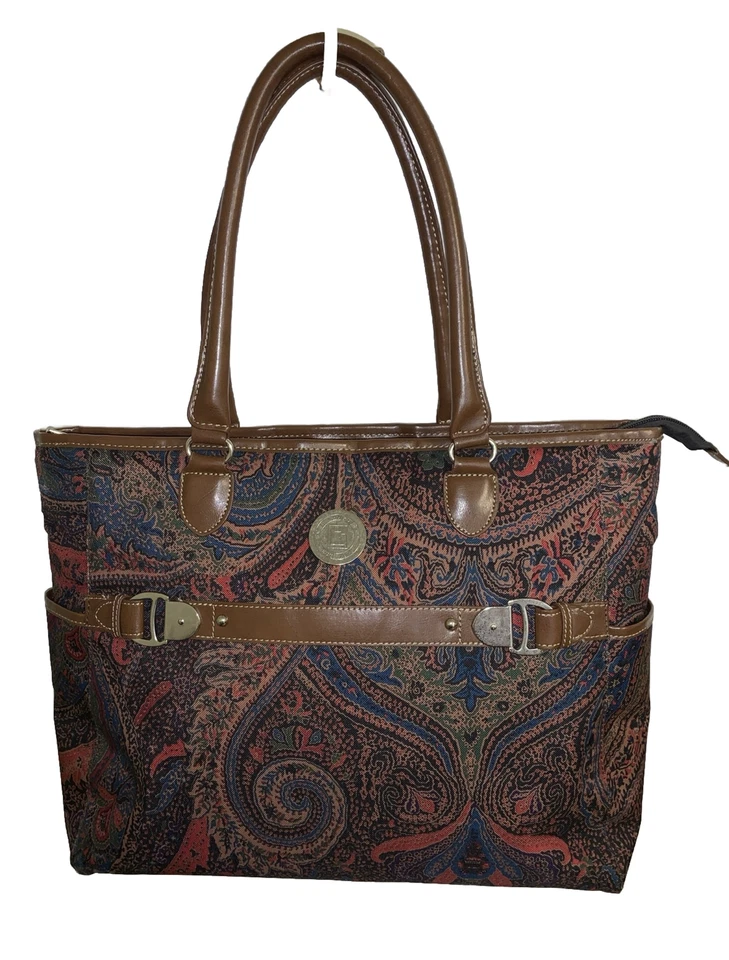 Bolso Mensajero Chaps Laptop Mensajero Colores Surtidos y Correas de Cuero Usado Foto 2 de 4