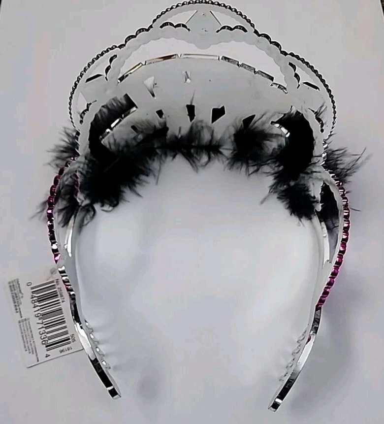 Tiara Sparkle Sweet 16 1 pieza de plástico princesa rosa negro estilo de cabello Foto 2 de 4