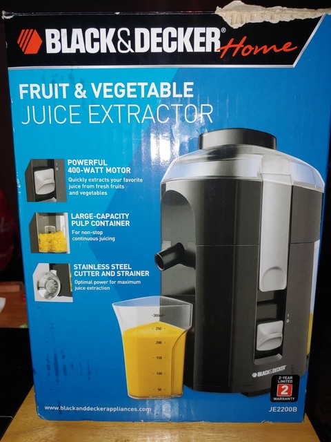 Black \u0026 Decker Juice Extractor Je2200 Je2200b Juicer for sale online | eBay