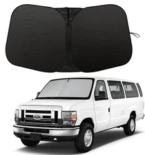 For 1992-2025 Ford Econoline E-Series Van Windshield Sun Shade Heat Block Cover