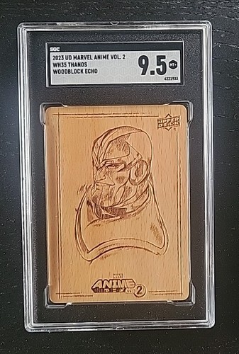 2023 UPPER DECK MARVEL ANIME VOL #2 THANOS! WH-35 WOODBLOCK ECHO WOOD INSERT.