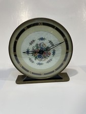 VTG Brass/copper  Victorian Regent of London Embroidered Petit Point Clock