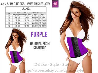 COLOMBIAN WOMEN'S FAJAS CINTURLLAS LATEX SPORT GYM WAIST CINCHER ANN SLIM 1023