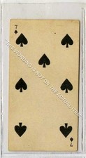 (Ga6521-376) Kinney, Transparent Playing Cards, 7 of Spades 1890 VG