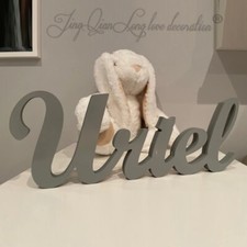 Free shipping Wooden Standing Letters Sign Personalised Raw MDF Wedding Joint