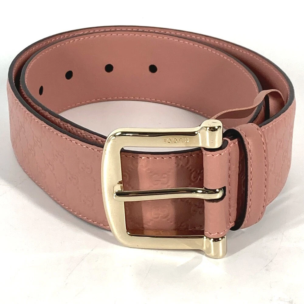Ceinture GUCCI 281548 Micro Guccissima GG cuir rose