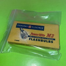 Vintage Power Mite 10 Flashbulbs M3 General Electric GE Box CG 612-X Kodacolor